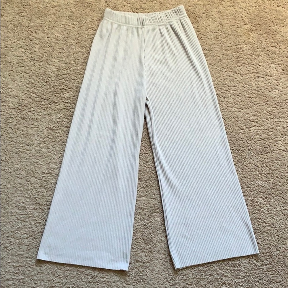 OAK + FORT ribbed wide leg culottes